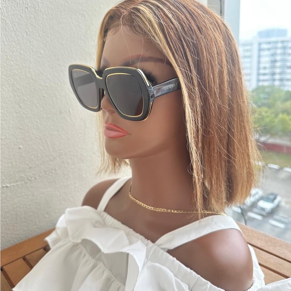 New - Gucci Solid Grey Square Unisex Sunglasses GG1064S 002 54. Made in Italy - Picture 1 of 12